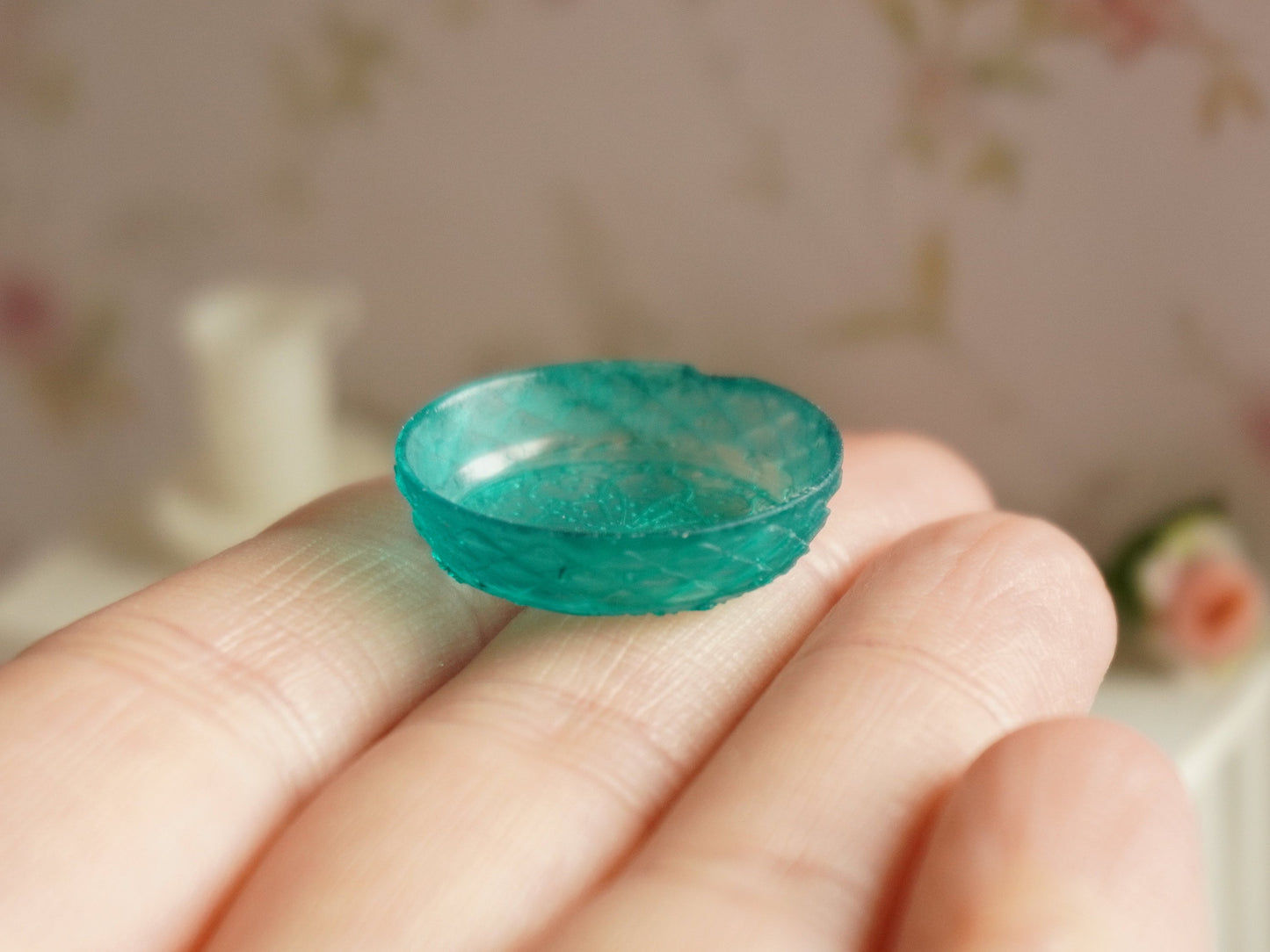 1:12 Scale Crystal-like Bowl | Dollhouse Miniature Kitchen Bowl | Miniature Kitchenware