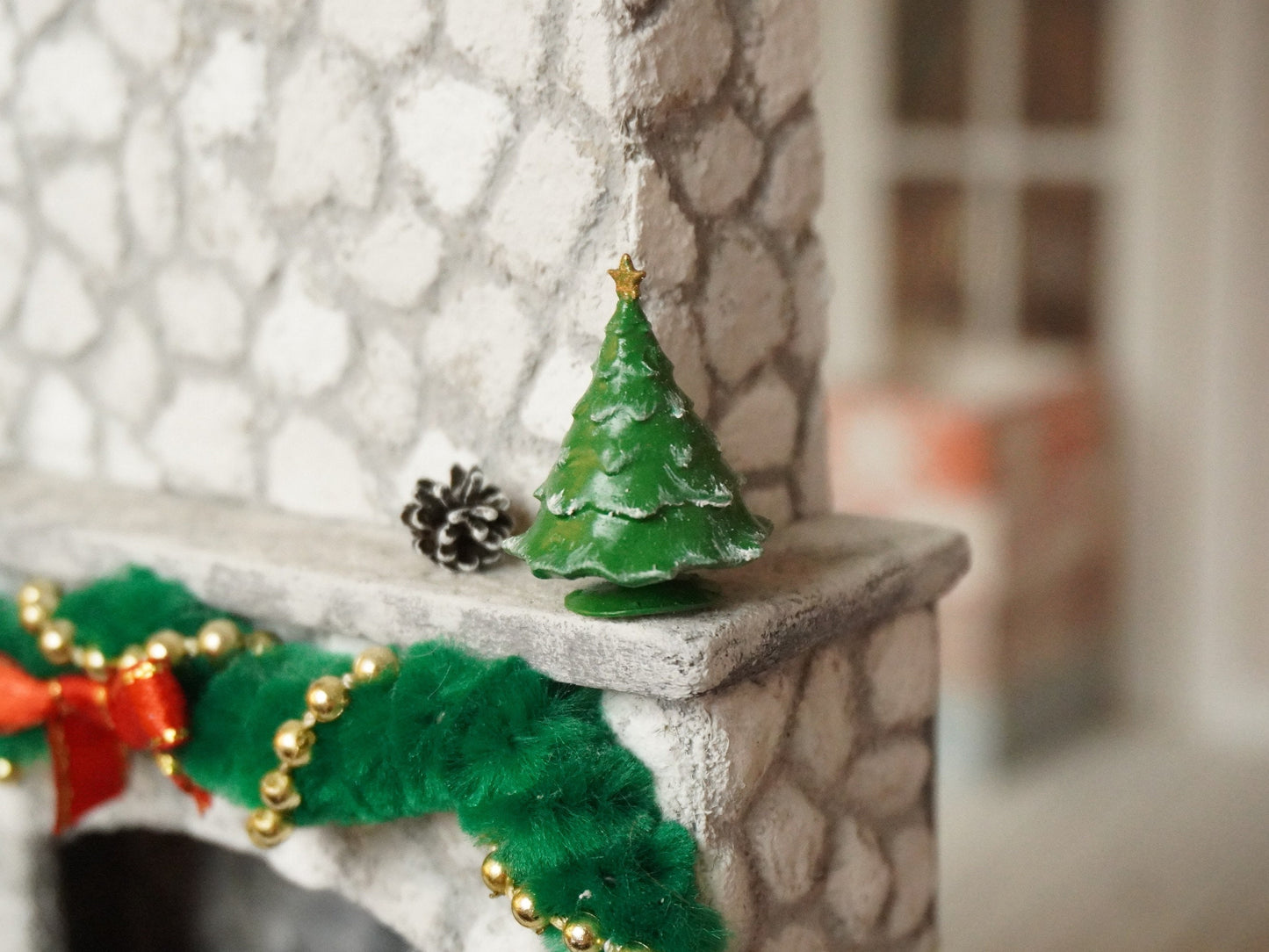 1:12 Scale Christmas Tree Decor Figurine | Dollhouse Miniature Christmas Decor