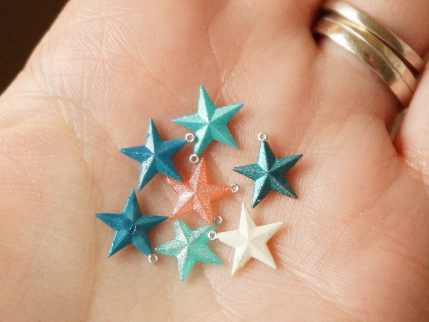 1:12 Scale Christmas Star Shaped Ornaments | Dollhouse Miniature Christmas Decor