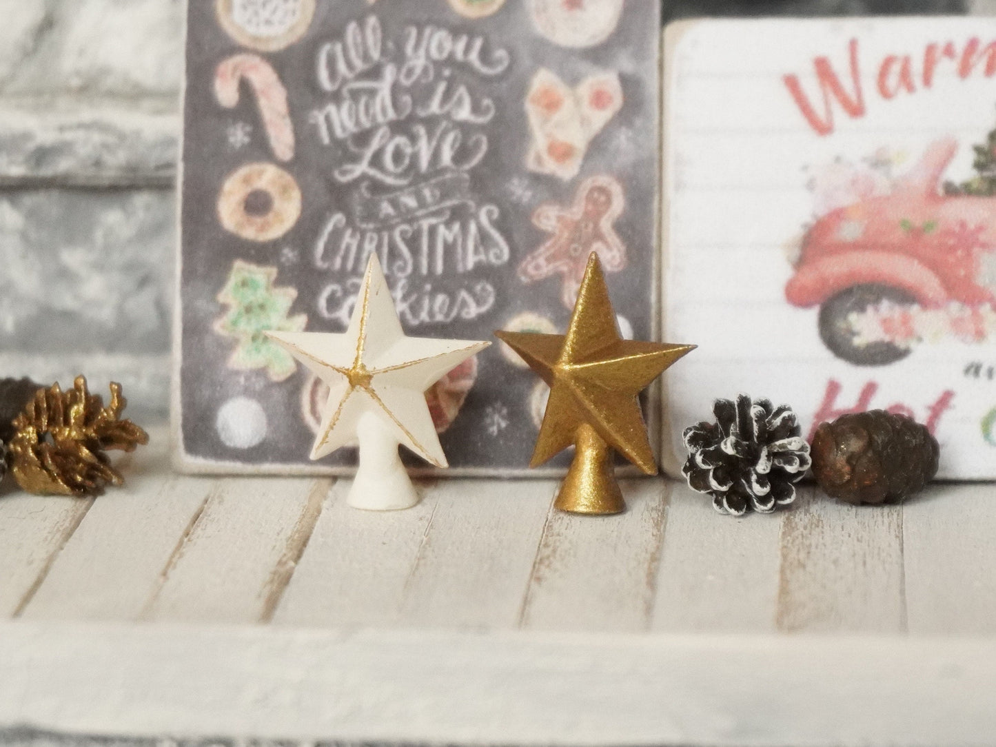 1:12 Scale Christmas Star Decor Figurine | Dollhouse Miniature Christmas Decor