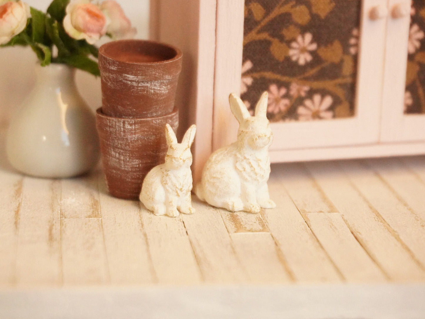1:12 Scale Decor Bunny Rabbit Figurine | Dollhouse Miniatures 3D Printed