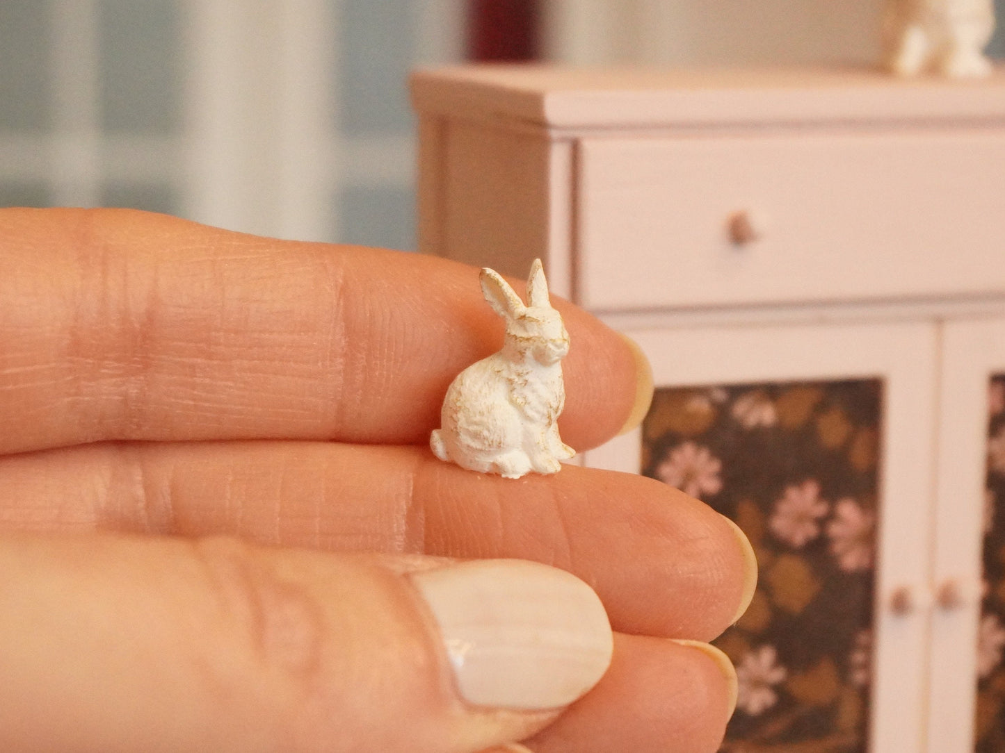 1:12 Scale Decor Bunny Rabbit Figurine | Dollhouse Miniatures 3D Printed