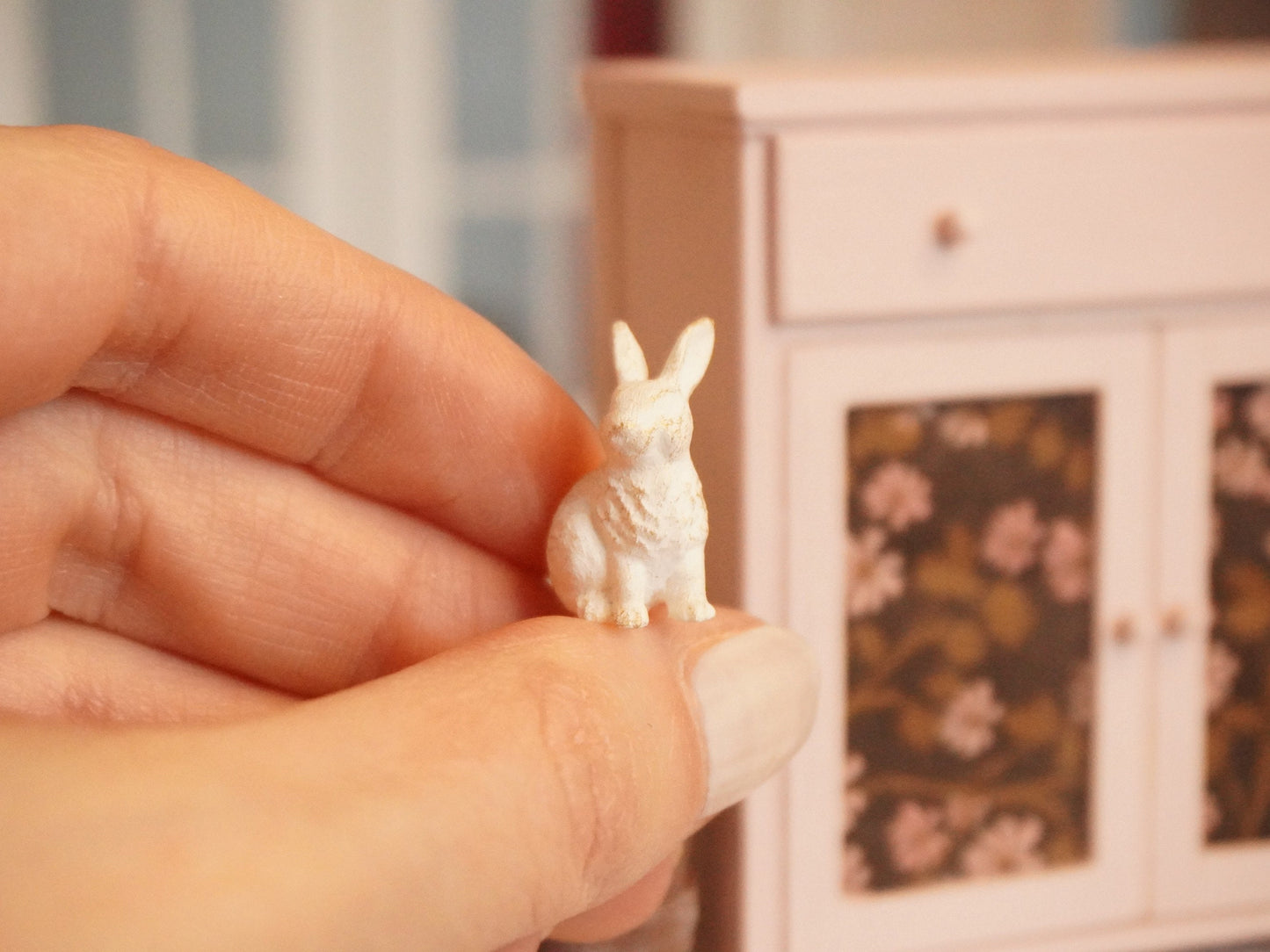 1:12 Scale Decor Bunny Rabbit Figurine | Dollhouse Miniatures 3D Printed
