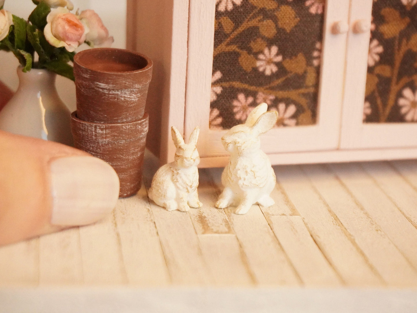 1:12 Scale Decor Bunny Rabbit Figurine | Dollhouse Miniatures 3D Printed