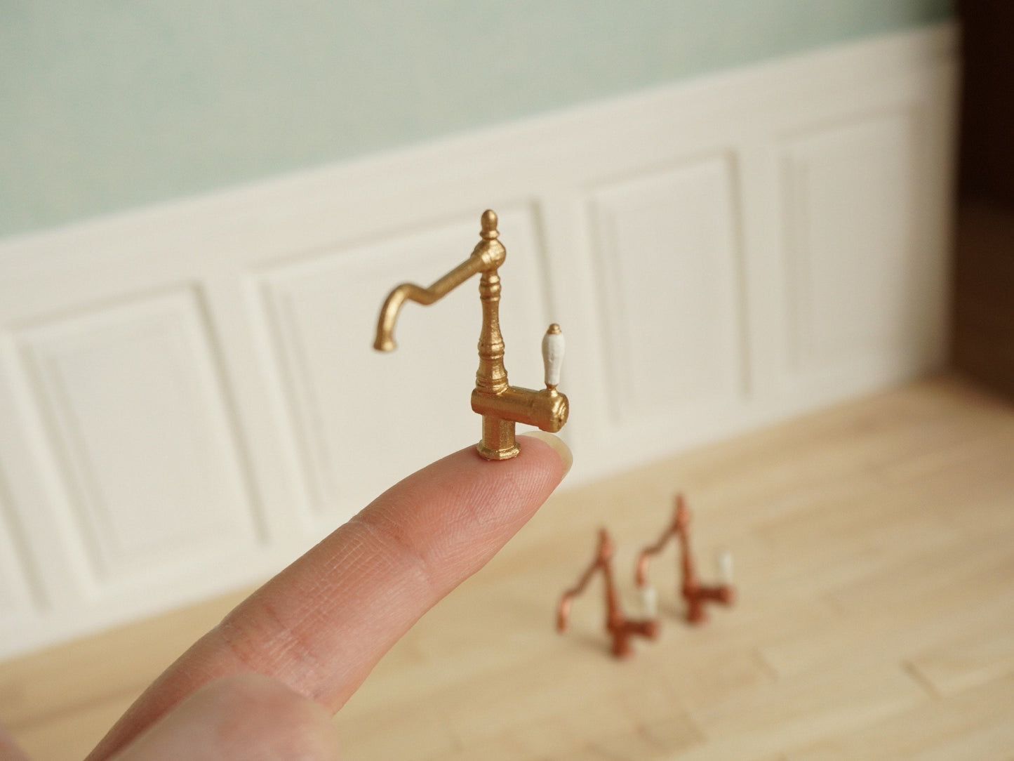 1:12 Scale Kitchen Faucet | Dollhouse Kitchen Tap