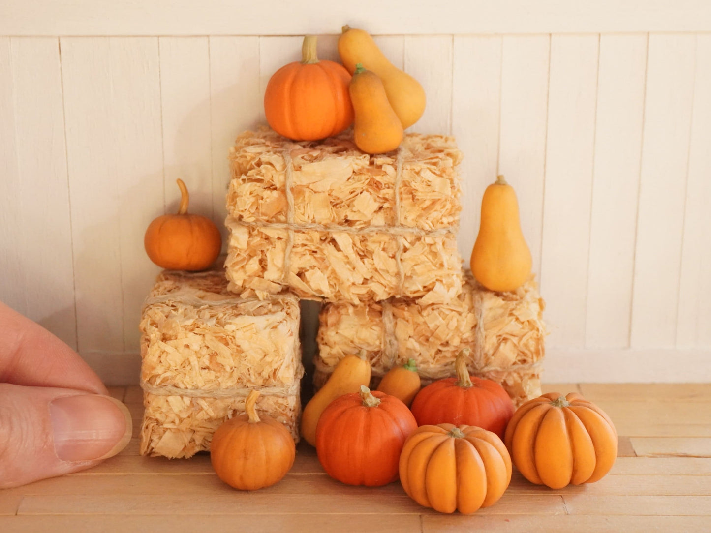 Miniature Pumpkins and Butternut Squash | 1:12 Scale Dollhouse Food