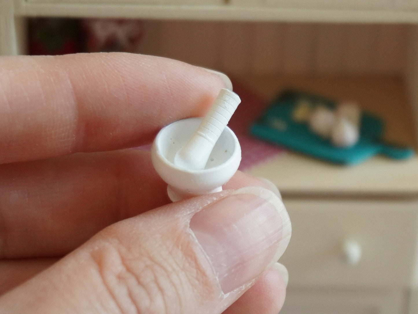 Dollhouse Miniature Mortar and Pestle | 1:12 Scale Kitchenware