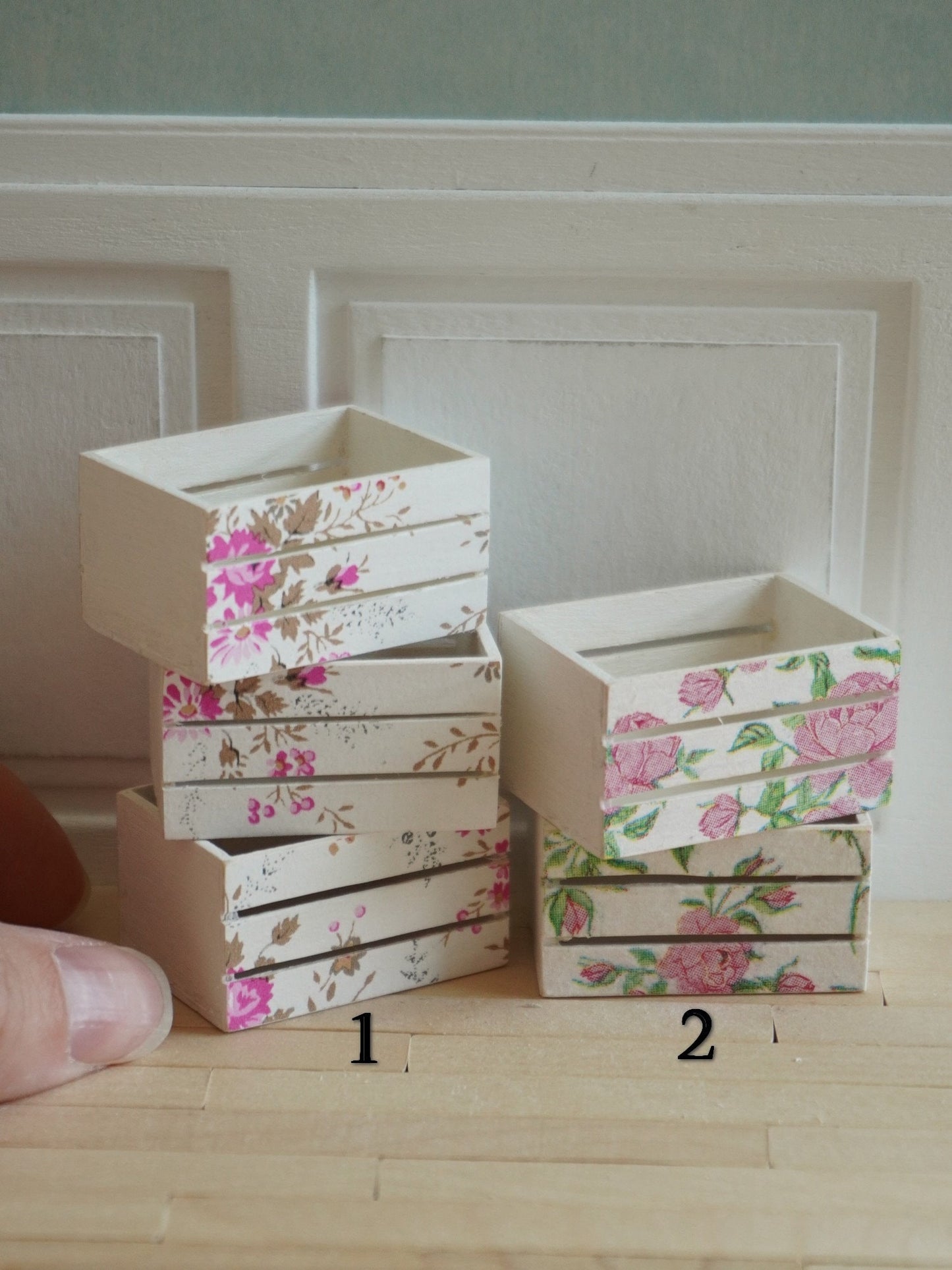 Dollhouse Miniature Shabby Crate | 1:12 Scale Accessories