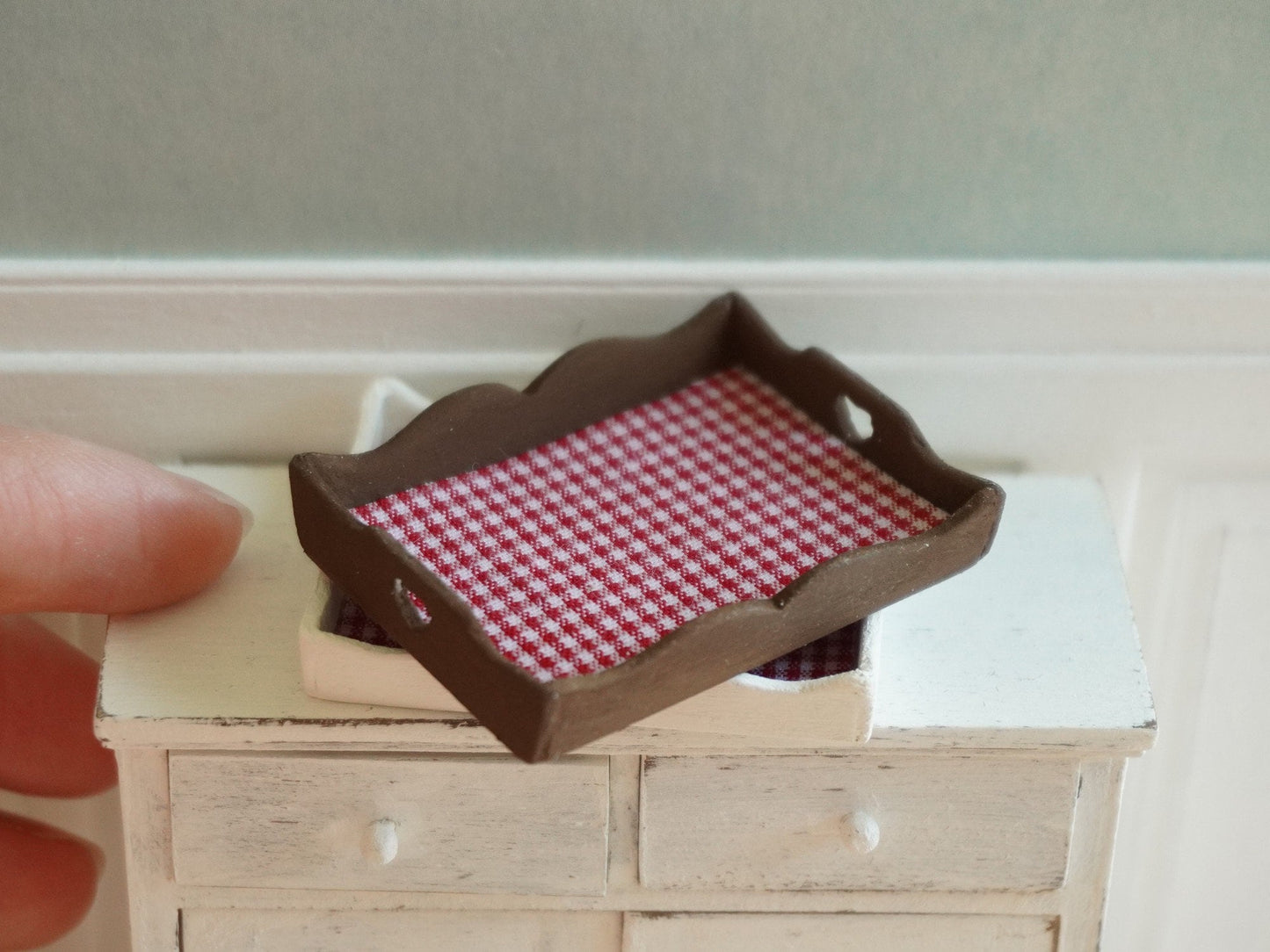 Miniature Breakfast Tray | 1:12 Scale Dollhouse Kitchen Accessories