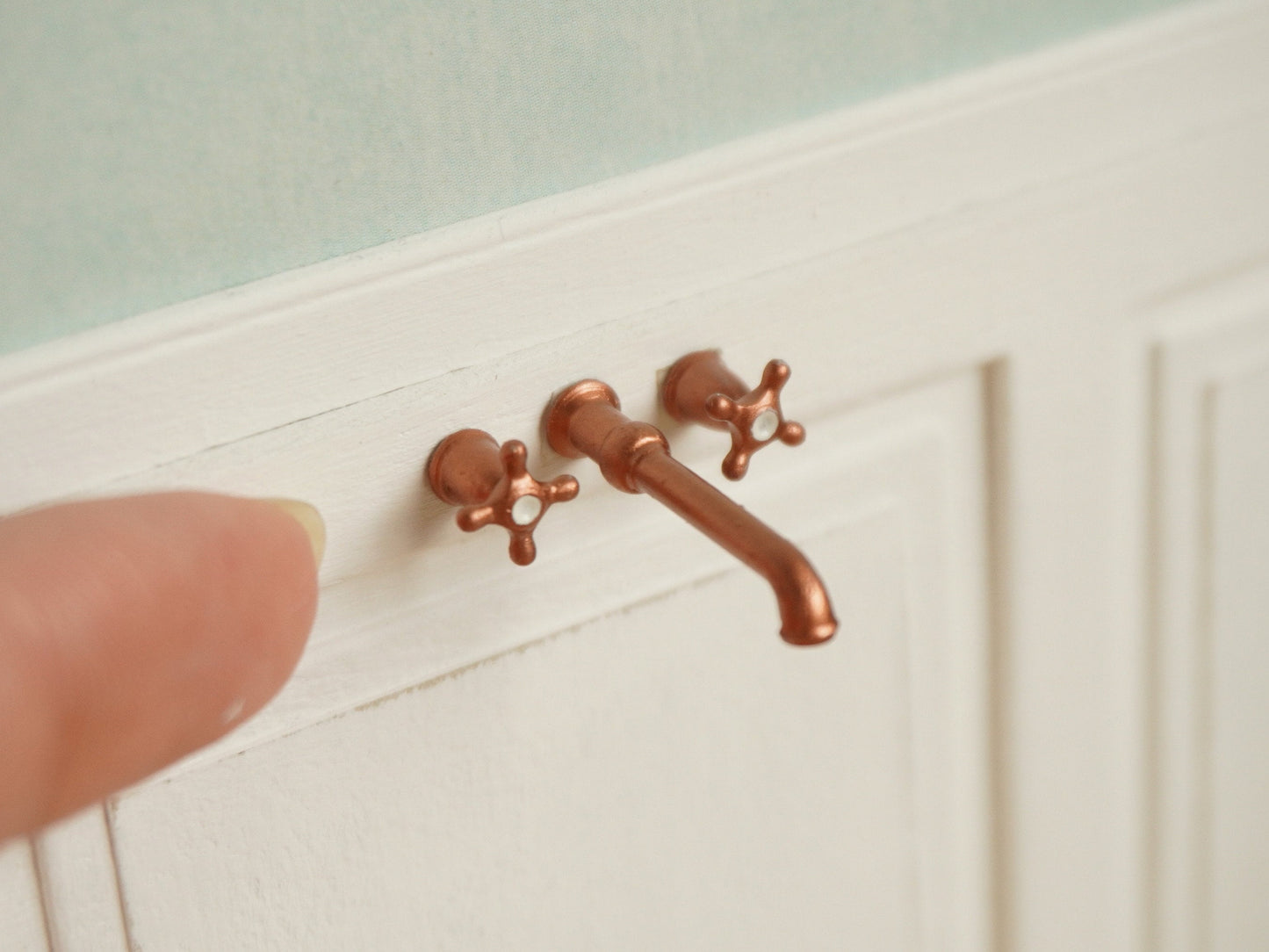 1:12 Scale Wall Mounted Faucet | Dollhouse Kitchen Bathroom Tap