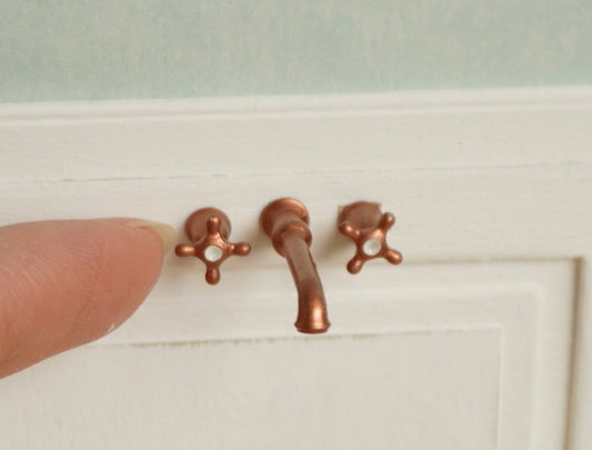 1:12 Scale Wall Mounted Faucet | Dollhouse Kitchen Bathroom Tap