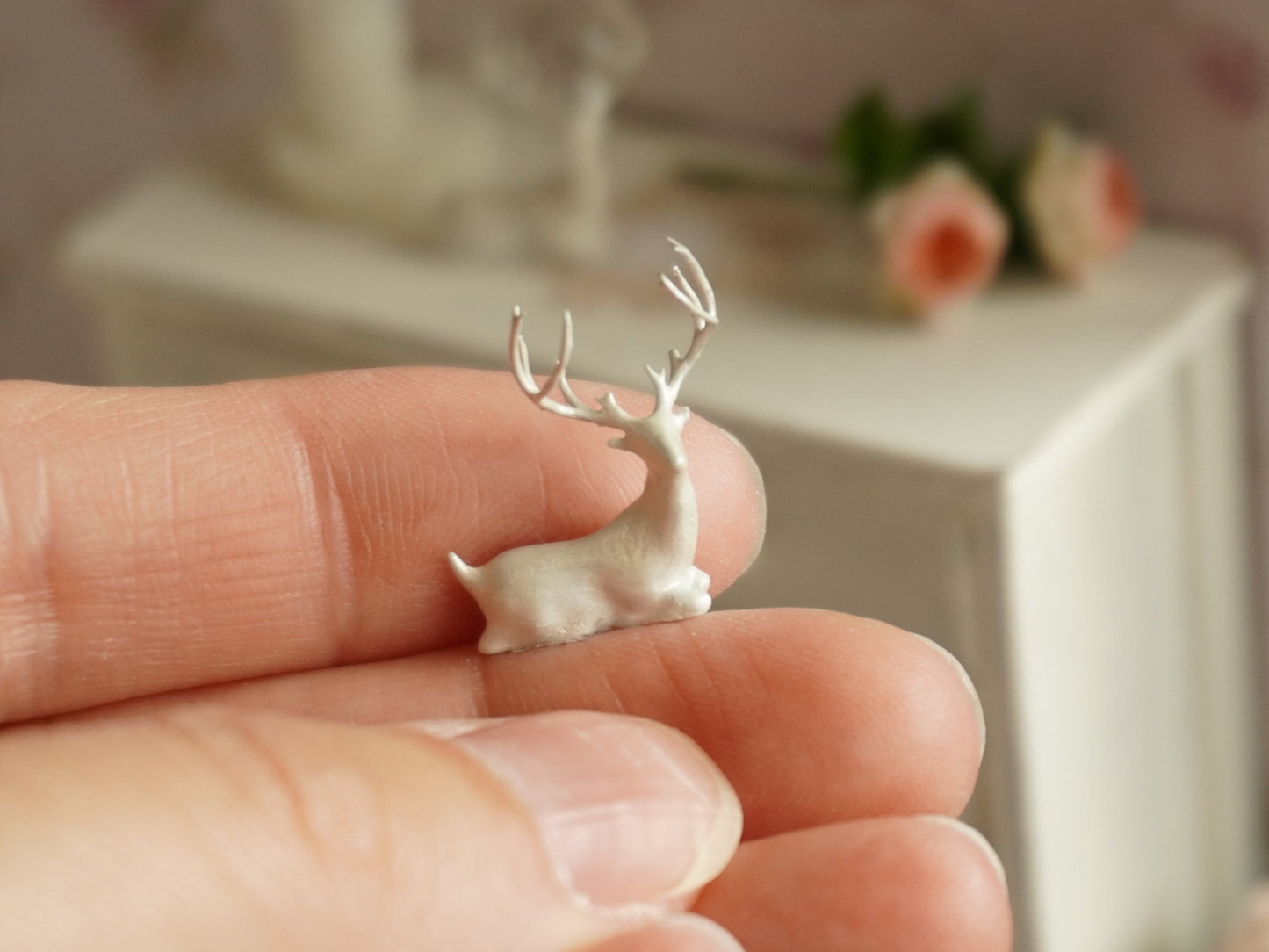 1:12 Scale Decorative Deer | Dollhouse Miniature Decor