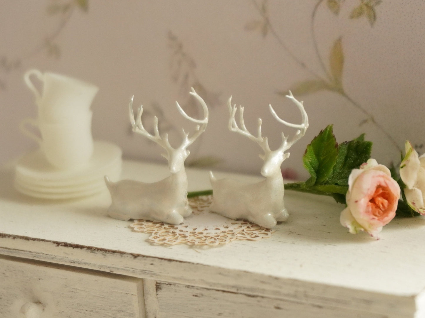 1:12 Scale Decorative Deer | Dollhouse Miniature Decor