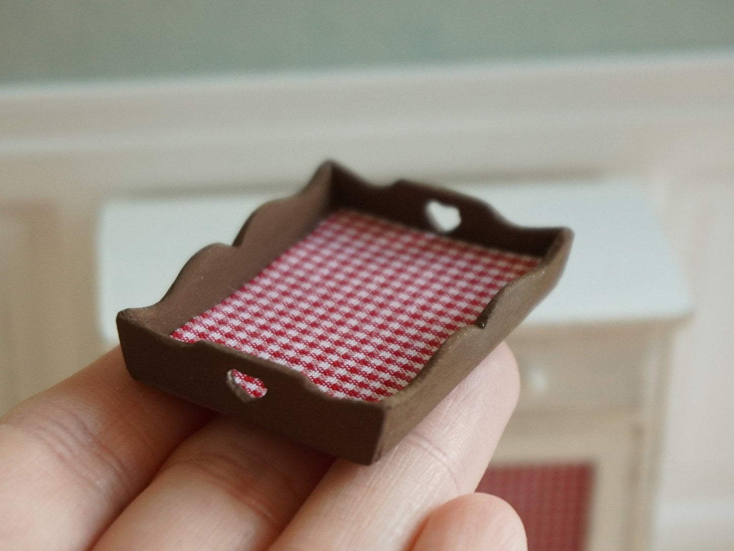 Miniature Breakfast Tray | 1:12 Scale Dollhouse Kitchen Accessories