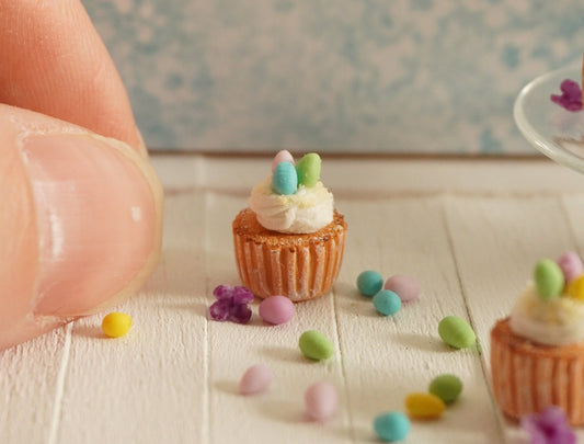 1:12 Scale Easter Cupcakes | Dollhouse Miniature Food