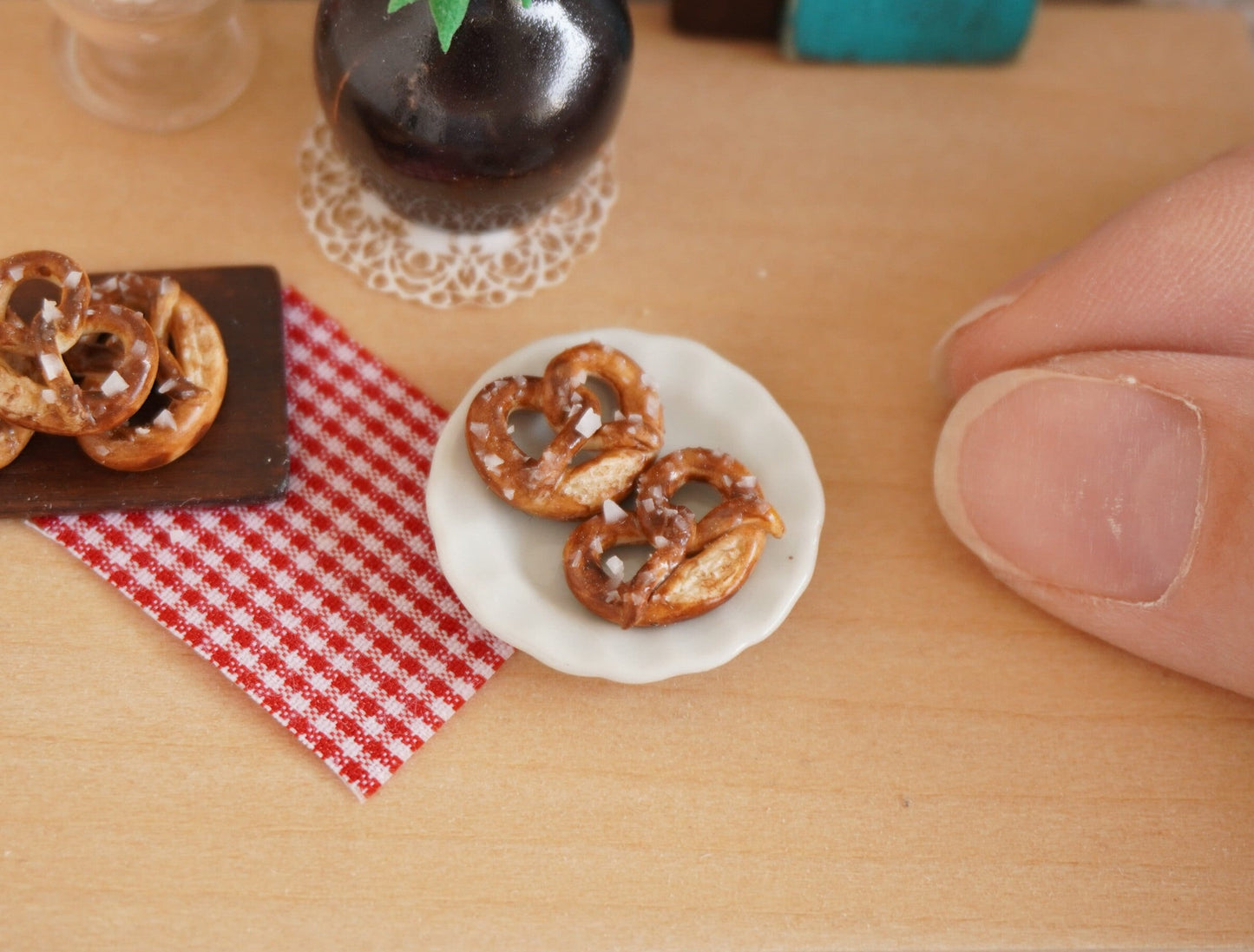 1:12 Scale Miniature Pretzel | Dollhouse Bakery Food