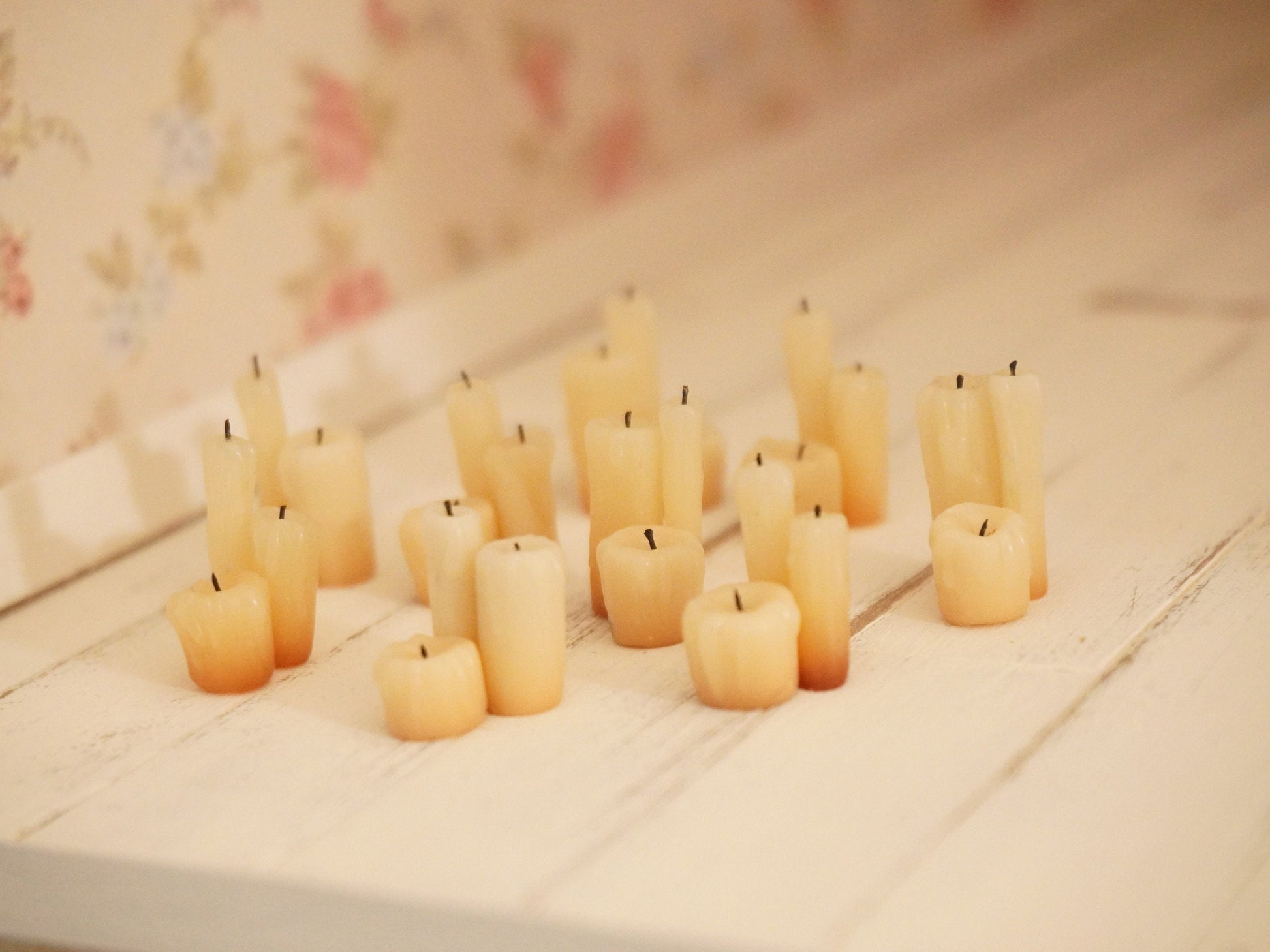 Miniature Dripping Candles | 1:12 Scale Dollhouse Halloween Decor | Fairy Tale Miniatures