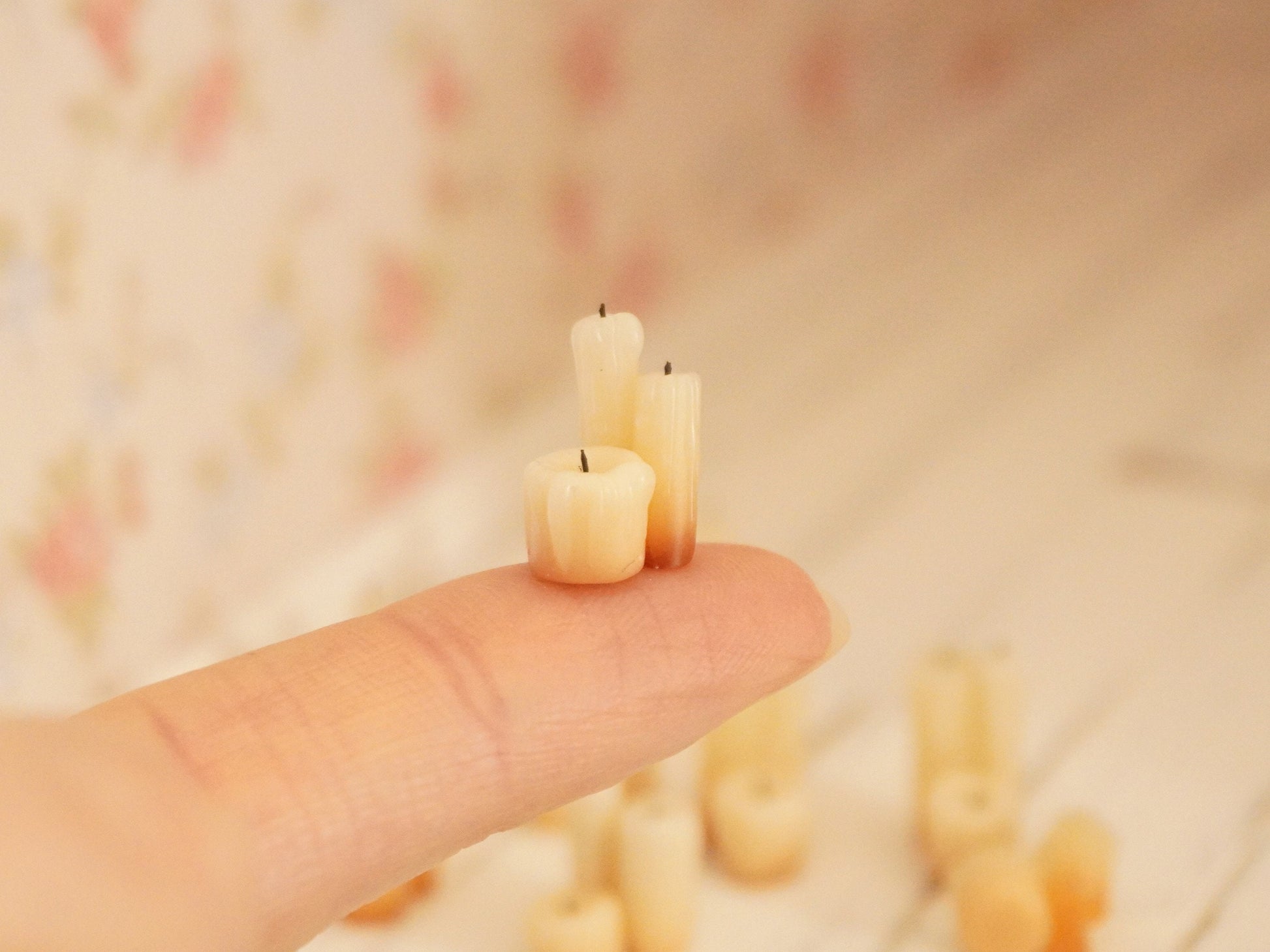 Miniature Dripping Candles | 1:12 Scale Dollhouse Halloween Decor | Fairy Tale Miniatures