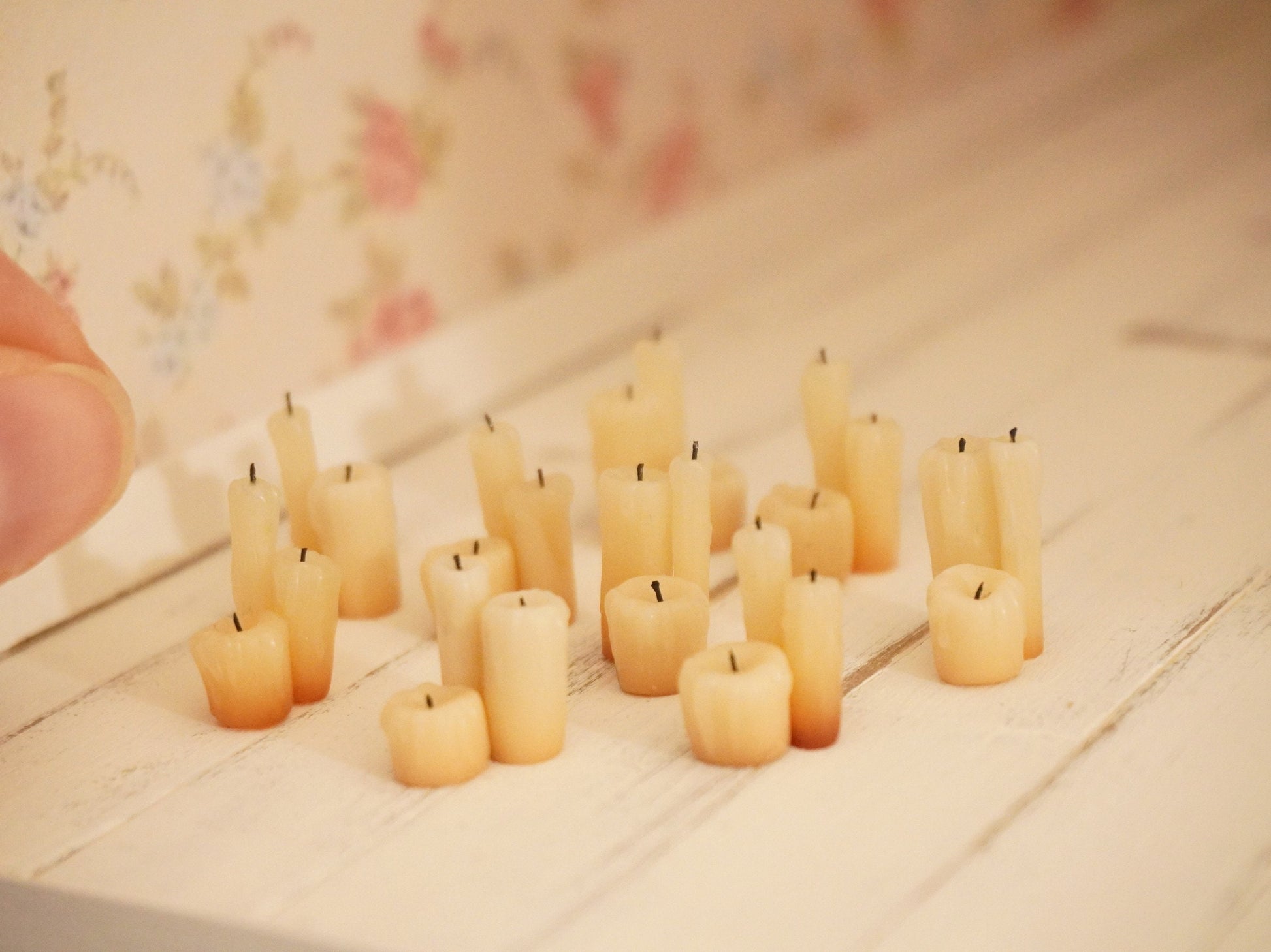 Miniature Dripping Candles | 1:12 Scale Dollhouse Halloween Decor | Fairy Tale Miniatures