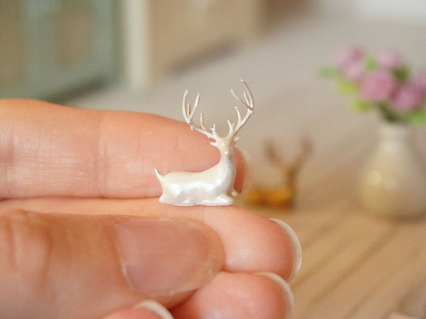 1:12 Scale Decorative Deer | Dollhouse Miniature Decor