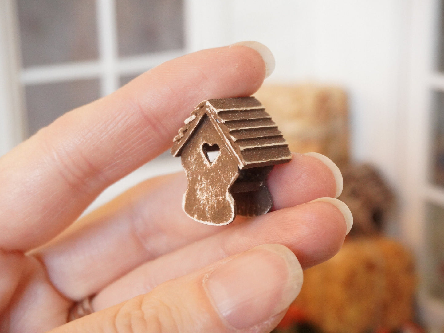 1:12 Scale Birdhouse | Dollhouse Miniature Garden Accessories | Dollhouse Decor Birdhouse