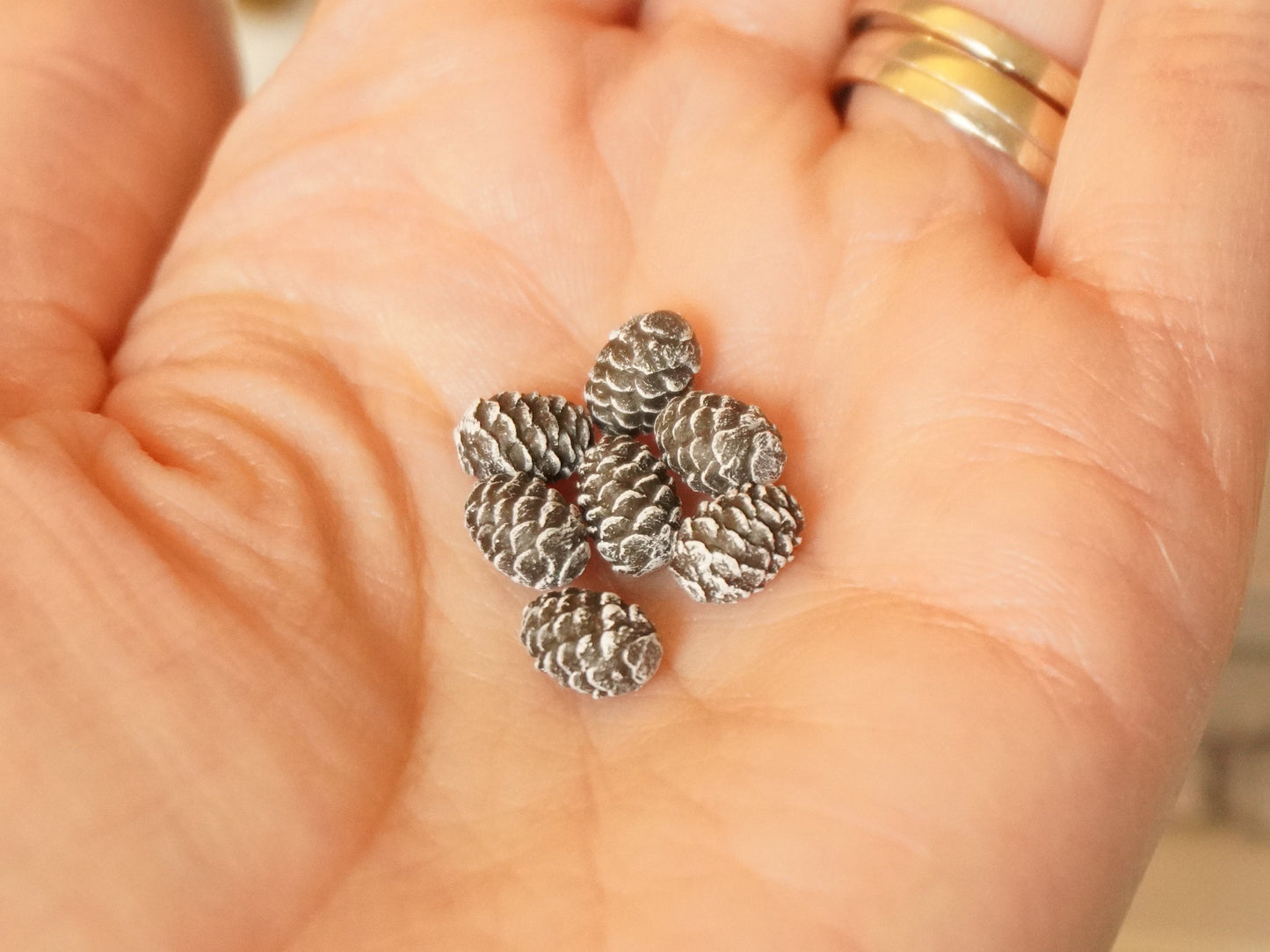 1:12 Scale Pine Cones - Set of 3 pcs | Dollhouse Miniature Christmas Decor