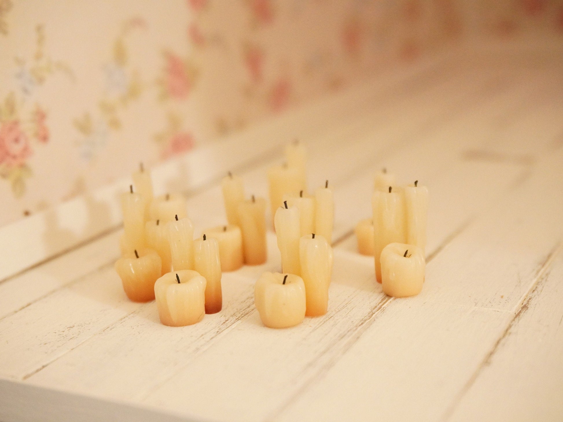 Miniature Dripping Candles | 1:12 Scale Dollhouse Halloween Decor | Fairy Tale Miniatures