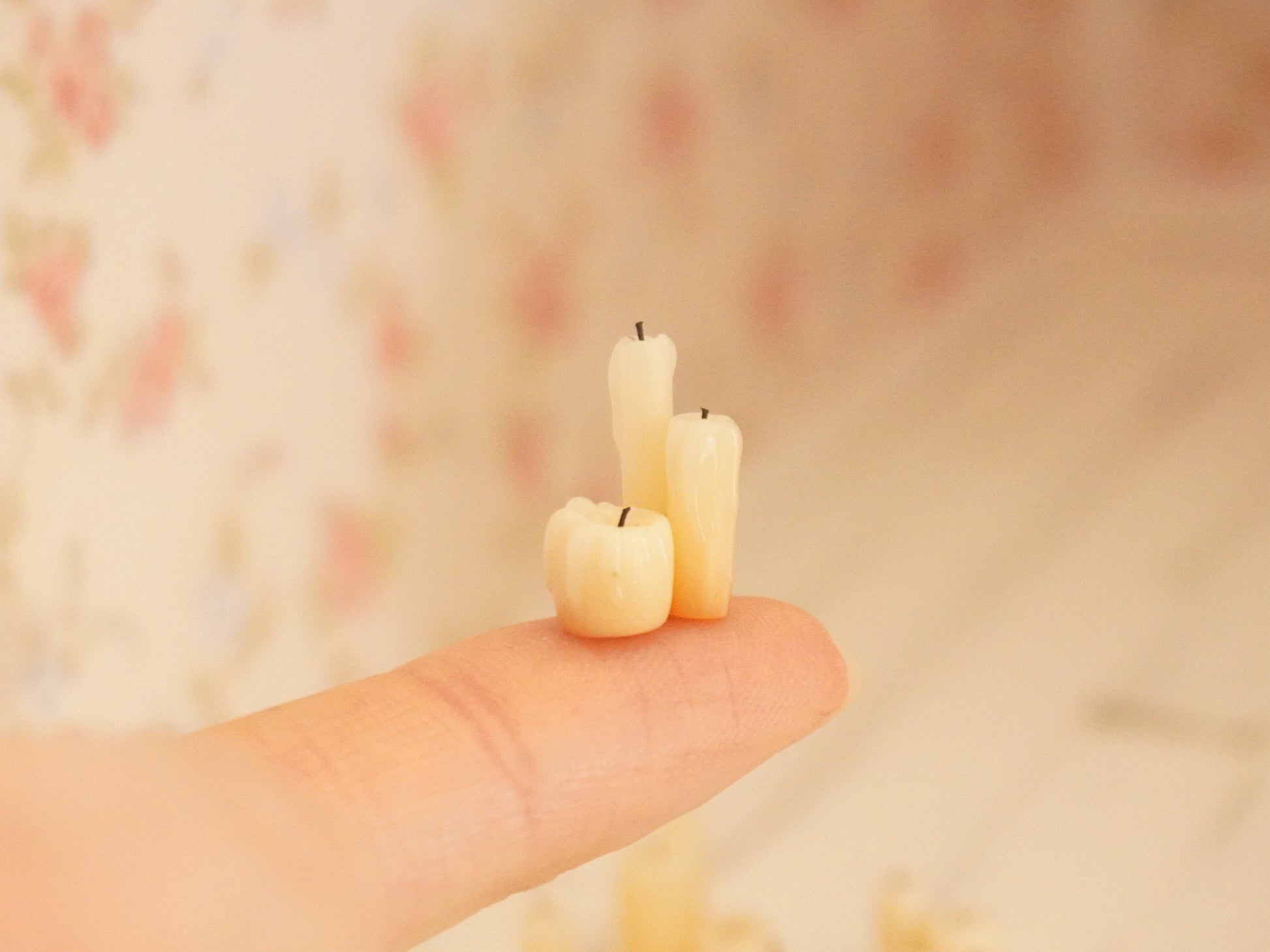 Miniature Dripping Candles | 1:12 Scale Dollhouse Halloween Decor | Fairy Tale Miniatures