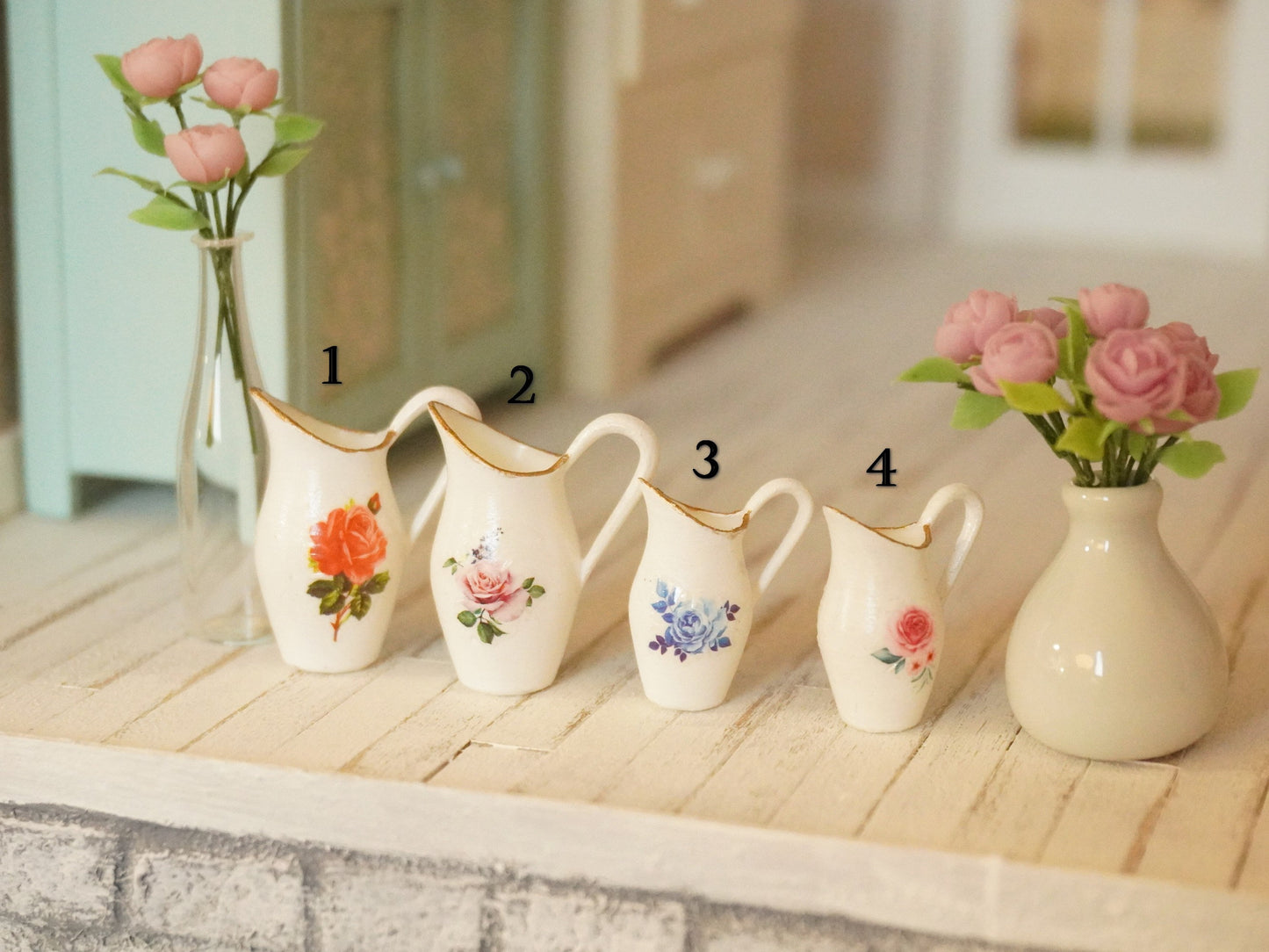 Dollhouse Miniature Pitcher Water Jug | 1:12 Scale Dollhouse Decor