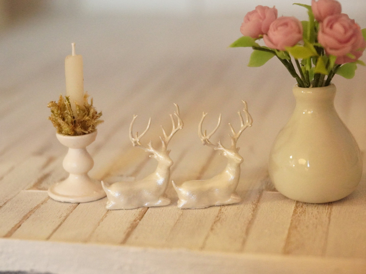 1:12 Scale Decorative Deer | Dollhouse Miniature Decor