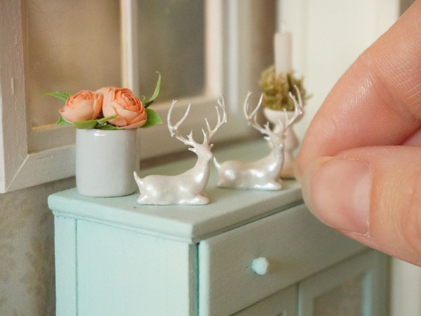 1:12 Scale Decorative Deer | Dollhouse Miniature Decor