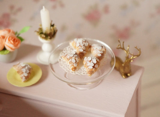 1:12 Scale Almond Croissant | Dollhouse Miniature Bakery Food | French Pastries