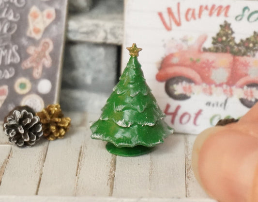 1:12 Scale Christmas Tree Decor Figurine | Dollhouse Miniature Christmas Decor