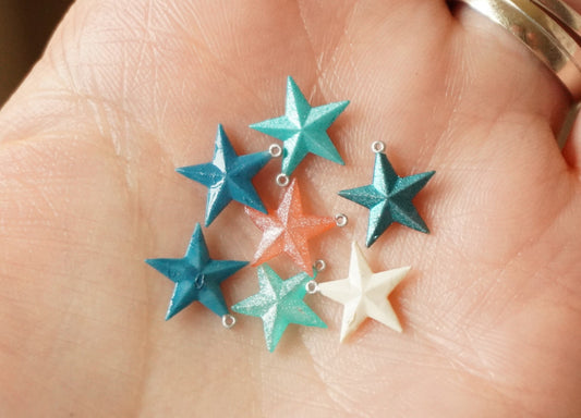 1:12 Scale Christmas Star Shaped Ornaments | Dollhouse Miniature Christmas Decor