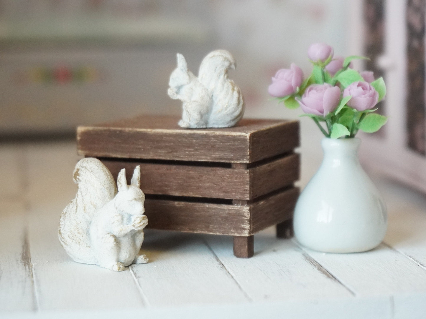 1:12 Scale Decor Squirrel Figurine | Dollhouse Miniatures 3D Printed