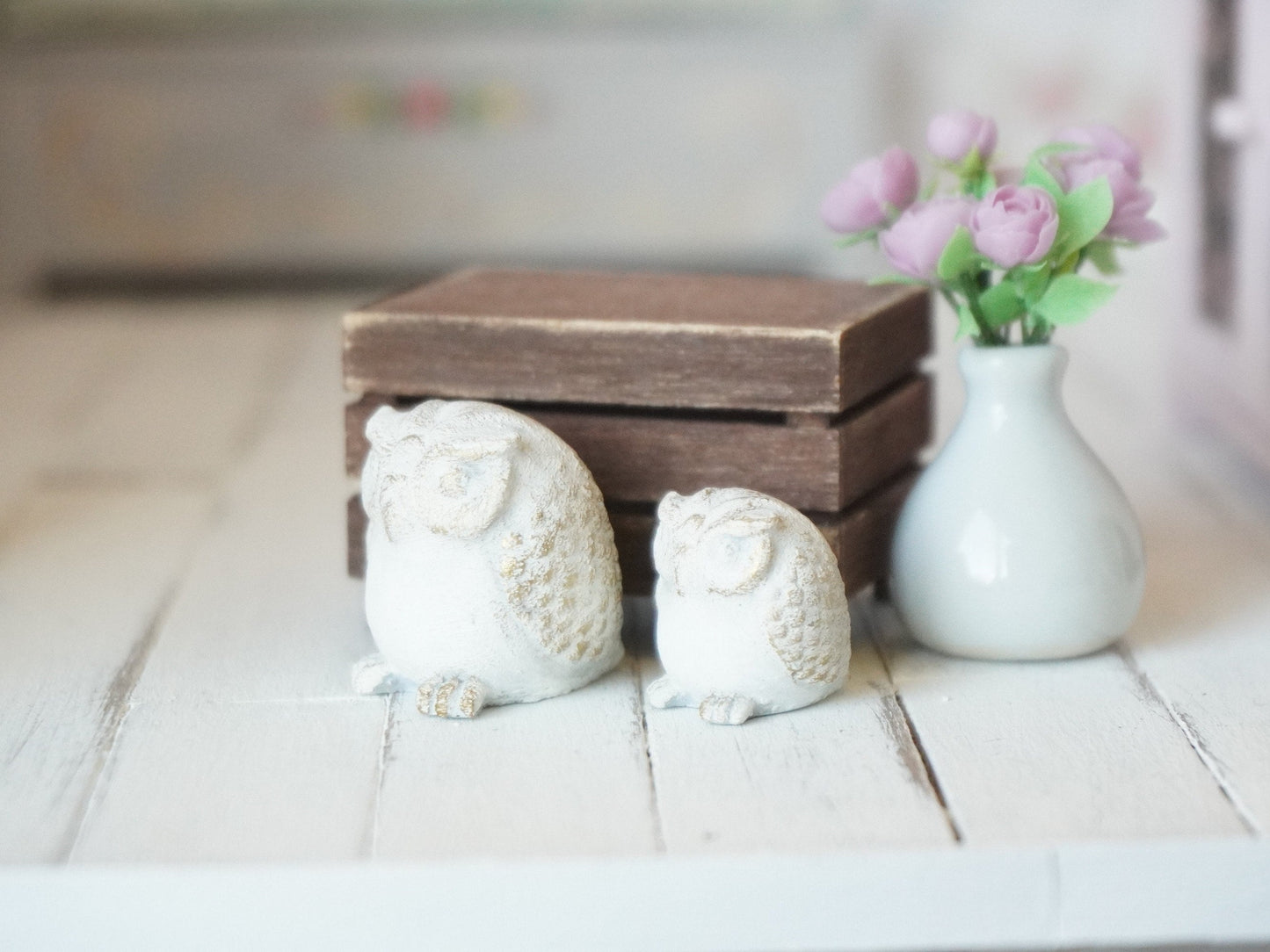 1:12 Scale Decor Owl Figurine | Dollhouse Miniatures 3D Printed