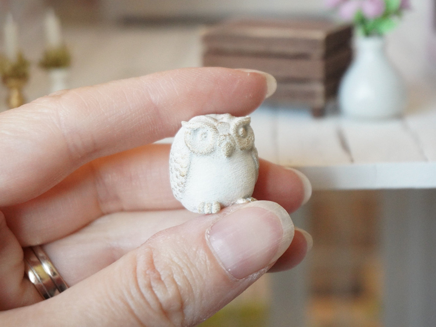 1:12 Scale Decor Owl Figurine | Dollhouse Miniatures 3D Printed