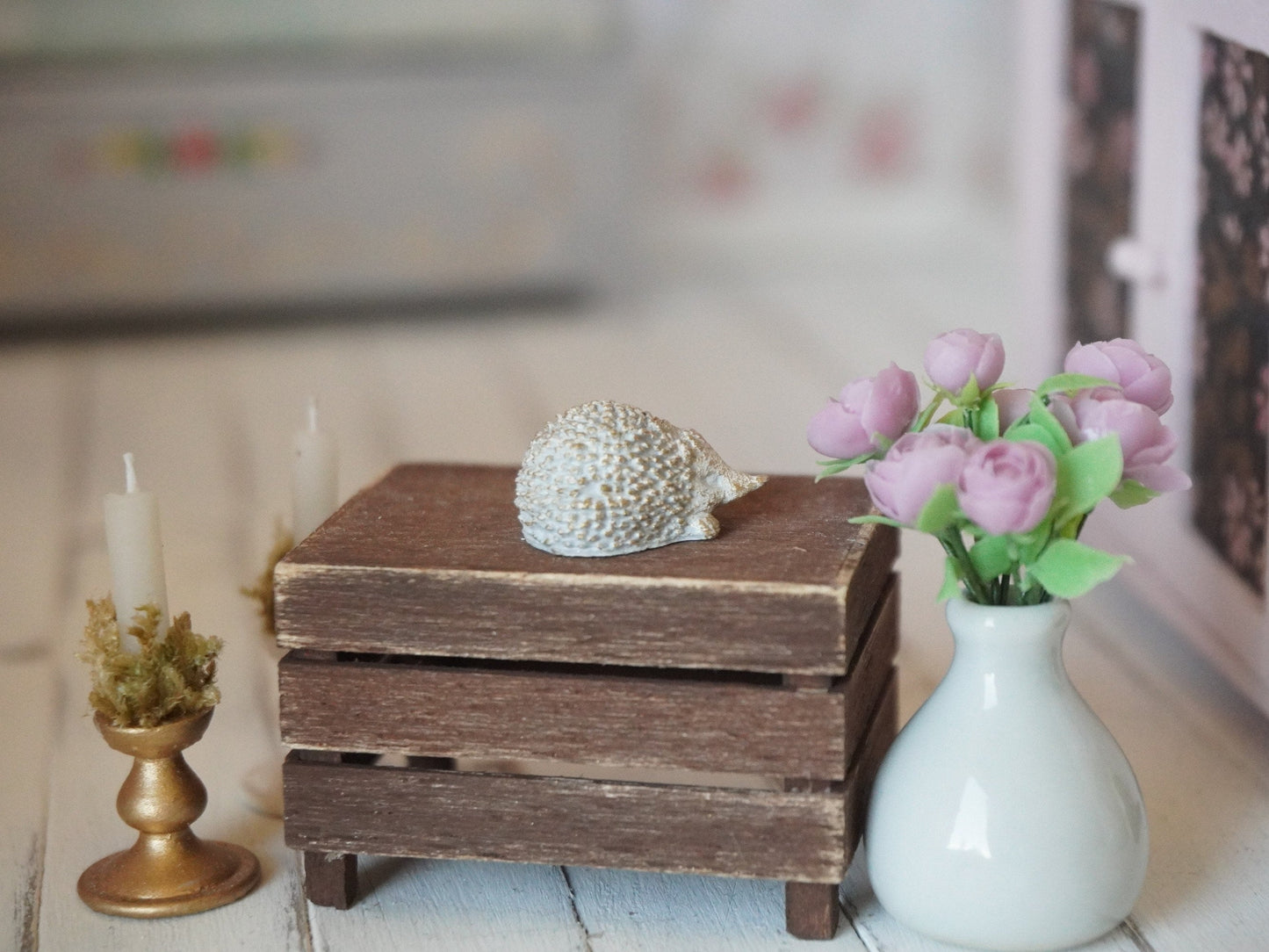 1:12 Scale Decor Hedgehog Figurine | Dollhouse Miniatures 3D Printed