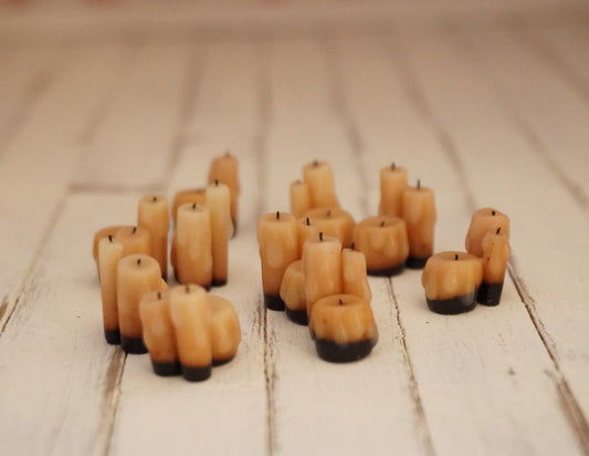 Miniature Dripping Dark Candles | 1:12 Scale Dollhouse Decor | Fairy Tale Miniatures