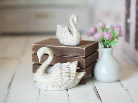 1:12 Scale Decor Swan Figurine | Dollhouse Miniatures 3D Printed