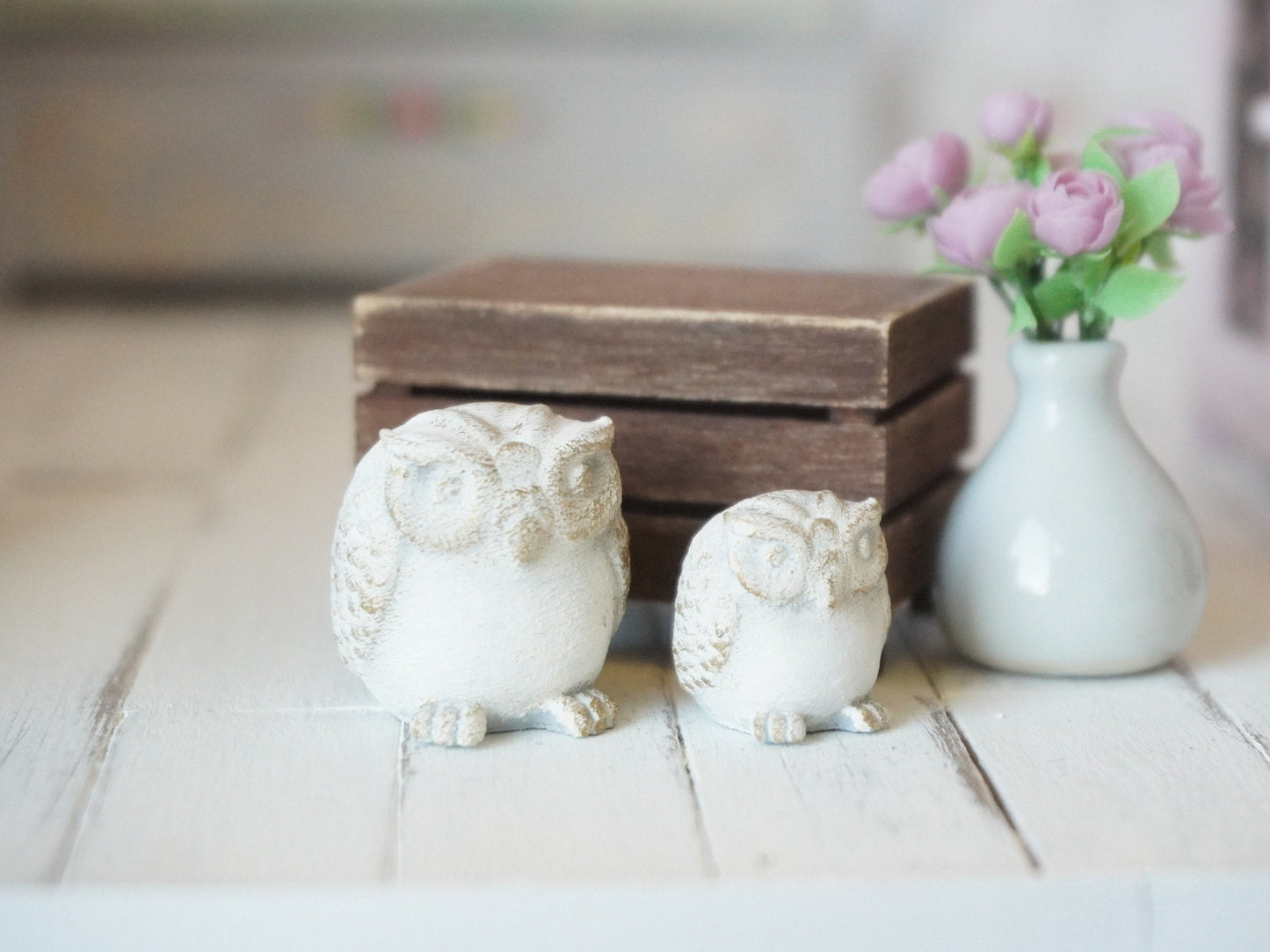 1:12 Scale Decor Owl Figurine | Dollhouse Miniatures 3D Printed