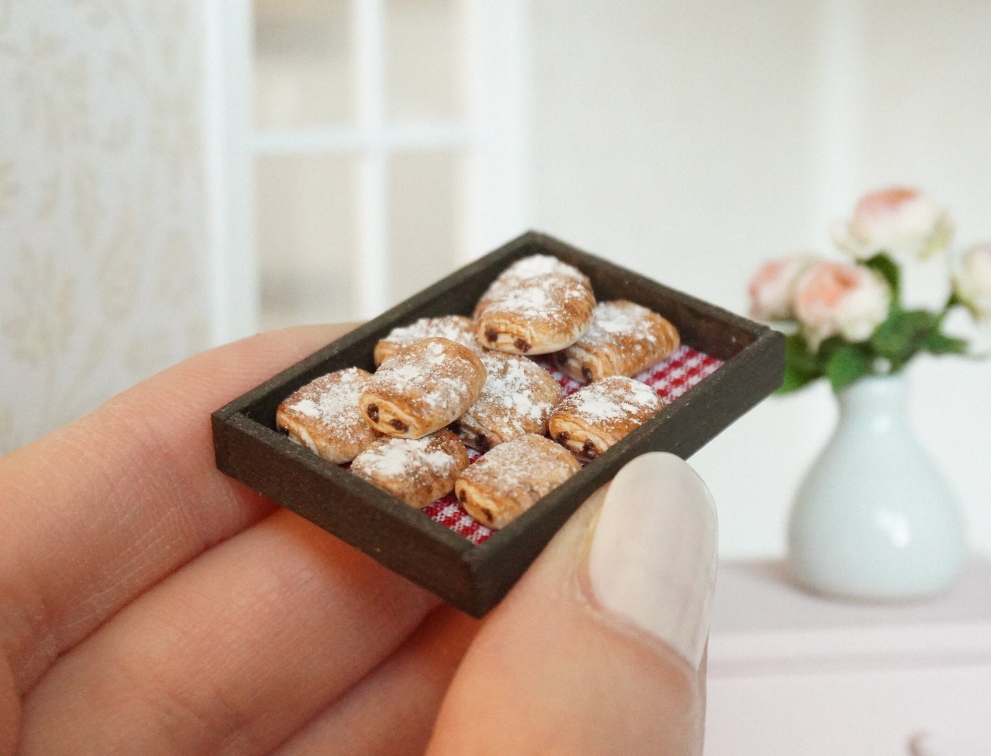 1:12 Scale Pain au Chocolat | Dollhouse Miniature Bakery Food | Miniature pastries